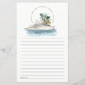 Papier Dusky Cruise Navire Palm Seascape Conseils pour co (Devant)