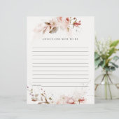 Papier Dusky Fall Floral Conseils pour le Baby shower de  (Debout devant)