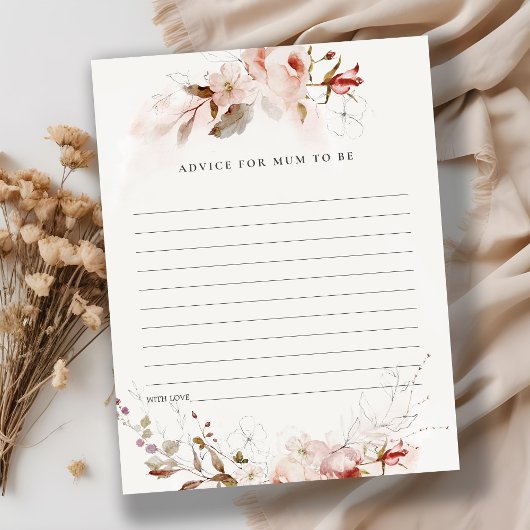 Papier Dusky Fall Floral Conseils pour le Baby shower de 