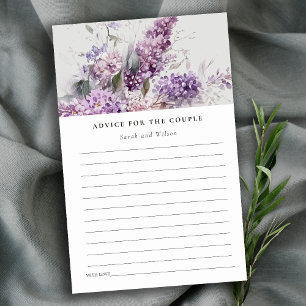 Papier Dusky Lilac Cottage Floral Conseil Couple Mariée