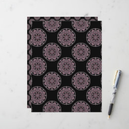 Papier Dusky Rose Fronds Pois Mandala