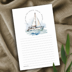 Papier Dusky Sailboat Yacht Seascape Conseils pour couple
