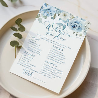 Papier Dusty bleu floral ce qu'il y a sur votre téléphone