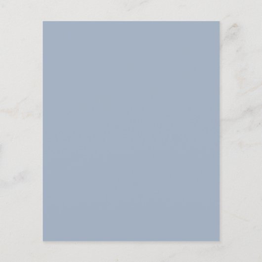 Papier Dusty bleu formel moderne simple faire-part de mar (Dos)