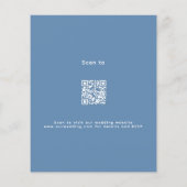 Papier Dusty bleu rose or budget QR RSVP mariage (Dos)