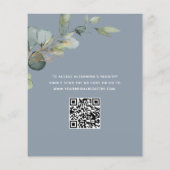 Papier Dusty Blue Brunch & Bubbly QR Code Invitation (Dos)
