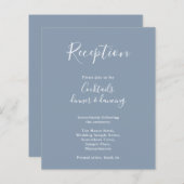 Papier Dusty Blue Budget Réception de mariage moderne Cir (Devant / Derrière)