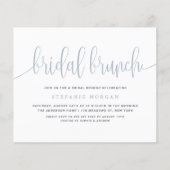 Papier Dusty Blue Calligraphy Invitation de Brunch nuptia (Devant)