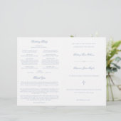 Papier Dusty Blue Catholique Mariage de cérémonie de céré (Debout devant)