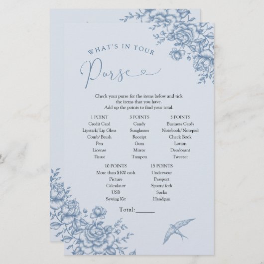 Papier Dusty Blue Chinoiserie nuptiale Ce qui est dans vo (Devant / Derrière)