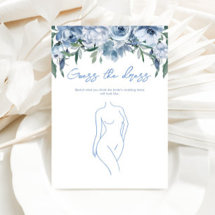 Papier Dusty Blue Devinez La Fête des mariées Robe Jeu