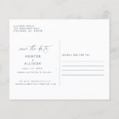 Papier Dusty Blue Enregistrer la date (Dos)