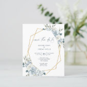 Papier Dusty Blue Enregistrer la date (Debout devant)