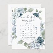 Papier Dusty Blue Enregistrer la date (Devant / Derrière)