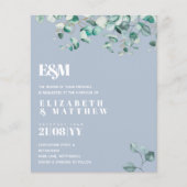 Papier Dusty Blue EUCALYPTUS Mariage (Devant)