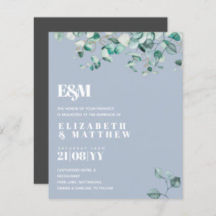Papier Dusty Blue EUCALYPTUS Mariage