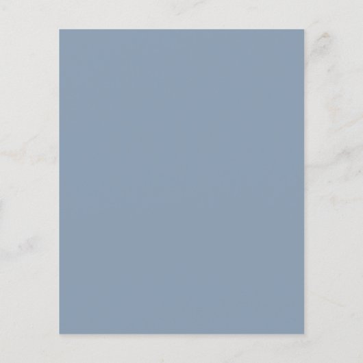 Papier Dusty Blue Faux Faire-part de mariage budgétaire a (Dos)