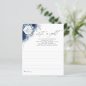 Papier Dusty Blue Floral Fête des mariées Date Idée de nu (Debout devant)