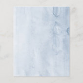 Papier Dusty Blue Floral Fête des mariées Date Idée de nu (Dos)