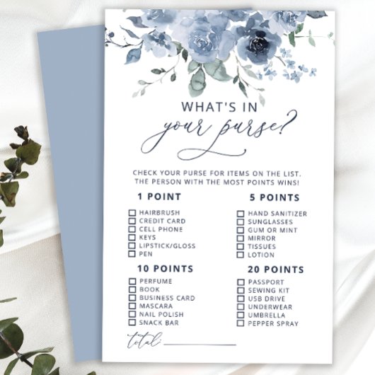 Papier Dusty Blue Floral Qu'y a-t-il dans votre jeu de sa
