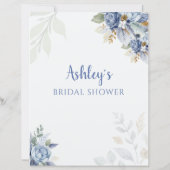 Papier Dusty Blue Il Dit Qu'Elle A Dit Fête des mariées G (Dos)