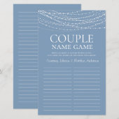 Papier Dusty Blue Lights jeu de Fête des mariées (Devant / Derrière)