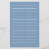 Papier Dusty Blue Lights jeu de Fête des mariées (Dos)