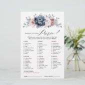 Papier Dusty Blue Mauve Rose Fête des mariées d'ardoise (Debout devant)