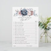 Papier Dusty Blue Mauve Rose Fête des mariées d'ardoise (Debout devant)