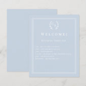Papier Dusty blue monogrammed wedding program details (Devant / Derrière)