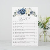 Papier Dusty Blue Navy Champagne Ivory Fête des mariées J (Debout devant)