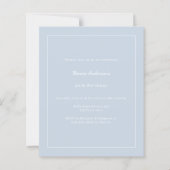 Papier Dusty blue photo birthday invitation (Dos)