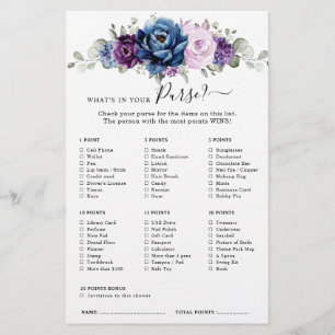 Papier Dusty Blue Purple Navy Lilac Fête des mariées Jeu