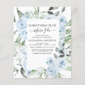 Papier Dusty Blue Quelque chose de bleu Fête des mariées  (Devant)