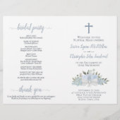 Papier Dusty Blue Roses do-it-yourself Pold Catholic Wedd (Devant)