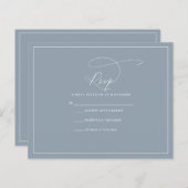 Papier Dusty Blue RSVP (Devant / Derrière)