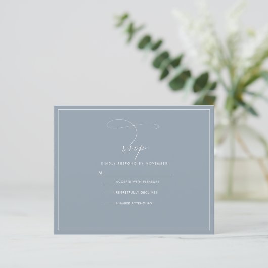 Papier Dusty Blue RSVP (Debout devant)