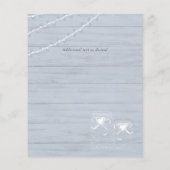 Papier Dusty Blue Rustic Lumières Mason Jar Mariage Invit (Dos)