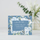 Papier Dusty Blue Sage Green Green Green Save Date (Debout devant)