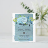 Papier Dusty Blue Turquoise Mariage Trending Budget (Debout devant)