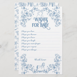 Papier Dusty Blue Vintage Floral Wives for Baby Game