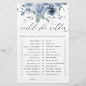 Papier Dusty Blue Voudrait-Elle Plutôt Fête des mariées J (Devant)