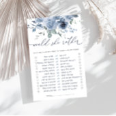 Papier Dusty Blue Voudrait-Elle Plutôt Fête des mariées J