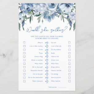 Papier Dusty Blue Voudrait-Elle Plutôt Fête des mariées J