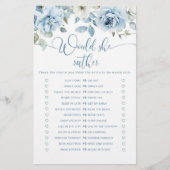 Papier Dusty blue Voudrait-elle plutôt nuptiale douche je (Devant)