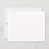 Papier Dusty Blue Whimsical Bridal Shower Recipe Card (Dos)