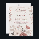Papier Dusty Blush Floral Budget Faire-part de mariage<br><div class="desc">Célébrez votre amour avec ce Faire-part de mariage à budget floral Dusty Blush, très abordable, conçu pour les couples à la recherche d'élégance sans compromis. Avec ses flancs roses moelleux, sa verdure feutrée et son aménagement minimaliste, cette invitation mélange romantisme et simplicité pour un look intemporel. Idéal pour les mariages...</div>
