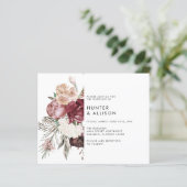 Papier Dusty Floral Faire-part de mariage (Debout devant)
