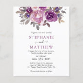 Papier Dusty Mauve Purple Blush Botanical Budget Mariage (Devant)