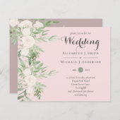 Papier Dusty Pink Magnolia Sage Floral BUDGET MARIAGE INV (Devant / Derrière)